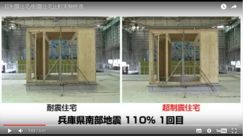 地震の揺れによる違いの動画